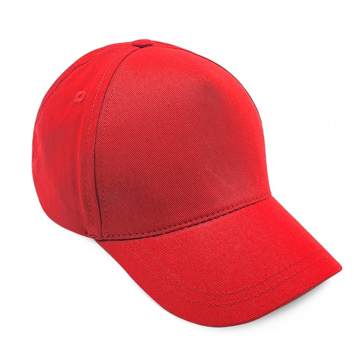 Kırmızı Pamuk Gabardin 6 Panel Prestige Promosyon Şapkası